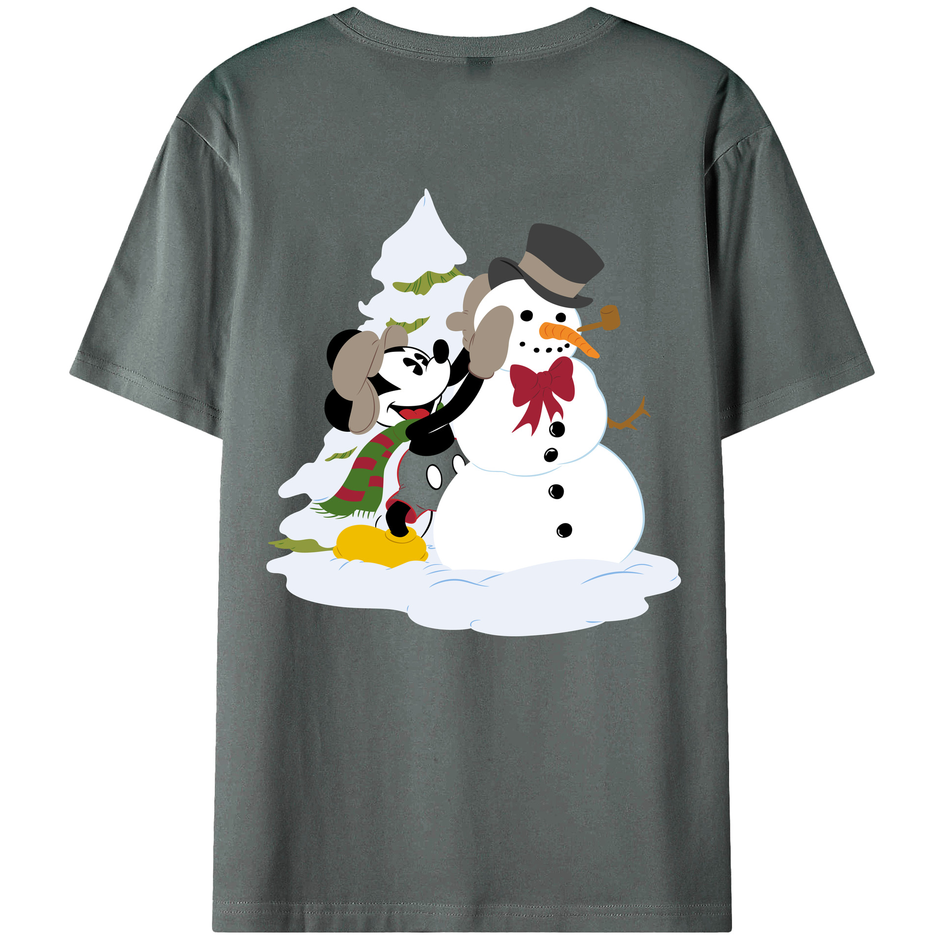 （画像用） ミッキーマウス Mickey Mouse 綿100％半袖Tシャツ（背面プリント）